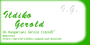 ildiko gerold business card